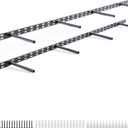 2pcs Floating Shelf Bracket Heavy Duty,Decorative Floating Shelf Hardware Hidden Black Metal Fireplace Mantel Brackets Without Jig (43"X8"X1.0" Without Tools)