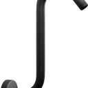 NearMoon S Shaped Shower Head Riser Pipe, Shower Extender Arm with Flange, Standard 1/2" Connection- Bathroom Accessory, 12 Inch (1 Pack, Matte Black)