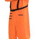 EraSpooky Astronaut Costume Men Halloween Spaceman Suit Adults Pilot (Orange)