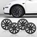 Model Y Wheel Covers 20 inch Juniper Helix 2.0 2025 2026, 20" Matte Black Wheel Protector Compatible with Tesla Model Y Accessories 2025 2026 (Refreshed Juniper Only 4PCS)