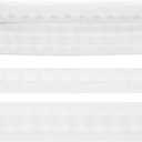 BENECREAT 10 Yards Pair Two Row Hook and Eye Tape Trim, 1.6inch Wide White Stainless Steel Hook Tape Edge Ribbon for Bridal Costumes Corset Bra Sewing Craft