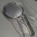 FASCINATE Rechargeable Wall Mounted Makeup Mirror with Lights and Magnification, 8 Inch Double Sided 1X 10X Magnifying Bathroom Mirror with 3 Color Lights & 360° Rotation Vanity Mirror - Chrome