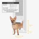 Hakuna Pets V2 Patio Pet Door Screen Insert Panel for Sliding Doors, Fits Door Track Min Ht 55.12" to Max Ht 84.25",UV Resistant Mesh, Locking Magnetic Dog Door, Easy Install and Removal, Small, White