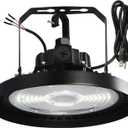 UFO LED Warehouse Light High Bay Dimmable 0-10V with US Plug 4Ft Cable, 200W (Eqv.1000W MH/HPS), 5000K, IP65 Commercial Area Lighting Fixture for Warehouse Workshop Garage Barn, UL Listed
