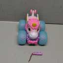 Lehoo Castle Remote Control Car for Girls 360 Rotating, Unicorn Monster Truck with Light & Music, 4WD All Terrain RC Stunt Car Rechargeable, 2.4GHz RC Truck for 3 -8 Years Old Girls Birthday Gift