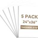 WEWLINE 24x36" White Foam Board (3/16" Thick), 5 Packs of Foam Core Board, Poster Board Perfect for Signage, Displays, Backdrops, DIY Projects & Office Use, 24363/16"
