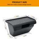 Rear Center Console Organizer for Tesla Model Y, TPE Backseat Storage Box with Anti-Slip Lid Cover Rear Middle Bin 2nd Row Seat Organizer for Model Y 2024 2023-2020 Accessories