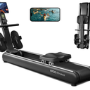 Rowing Machines for Home, Magnetic Row Machine Foldable, 16 Levels Quiet Resistance Rowing Machine with Dual Slide Rail, Folding Indoor Rowers Compact with Max 350lb Weight Capacity
