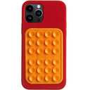OCTOBUDDY - Silicone Suction Phone Case Adhesive Mount - Hands-Free, Strong Grip Holder for Selfies & Videos - Durable, Easy to Use - iPhone & Android Compatible - 2.25″ x 3.25″, Marigold