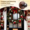 3 x 2-Pack Wreath Hanger for Front Door, Walnut Heavy Duty Suction Cup Reef Hook for Glass Window, Christmas/Thanksgiving/Halloween/July 4th/Easter/Valentine