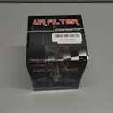 Clamp-On Cold Air Intake Filter, High Performance, Washable Filter, Replacement Air Filter, Flange Diameter 3inch/76mm Black