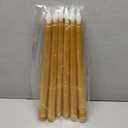 Funtery 48 Pcs Flameless LED Taper Candles Battery Operated Candles Bulk Realistic LED Candlesticks Flickering for Wedding Church Graduation Party Home Decor(Gold,Classic Style)