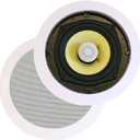 Monoprice 2-Way in-Ceiling Speakers 8 Inch (Pair) 80W Nominal, 160W Max, 8 Ohms, 9.65 Inch Cutout Diameter, Aramid Fiber Fiber Cone Driver and Titanium Silk Dome Tweeters, White - Caliber Series
