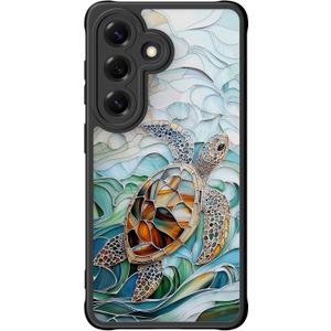 DEENAKIN for Samsung Galaxy S26 Case Cute,Aesthetic Floral Hard Shell,Compatible with Magsafe,Trendy Unique Retro Western Protective Slim Phone Cover for Women Girls,Mosaic Tortoise Shell