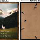 Giftgarden 16x20 Picture Frame Rustic Brown, 16 by 20 Thin Poster Photo Frame for Wall Display, Single