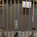 Babelio Baby Gate for Stairs & Doorways, 26-43" W 28" H No Bottom Bar| Easy Installation| One-Handed Operation| Auto-Close| Hardware Mount (Drill Needed) Safety Dog/Pet Gate (Brown Wood Pattern)