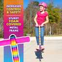 Flybar Foam Jolt Pogo Stick for Kids Ages 6+, 40 to 80 Pounds, Perfect for Beginners (Rainbow), Standard