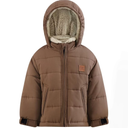 LONDON FOG Supply Boys Puffer Brown, M 10-12 , Stylish Winter Puffer Jackets