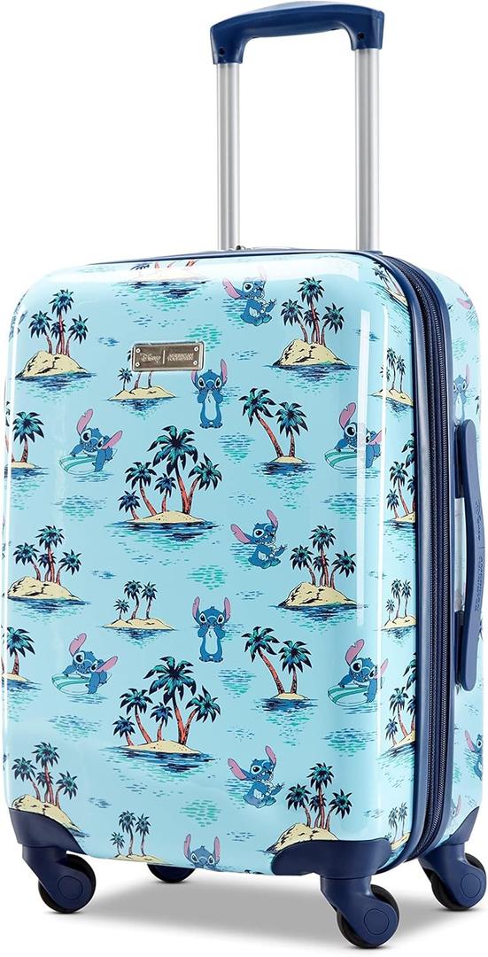American Tourister Disney Stitch Hardside Luggage with Spinner Wheels, Carry-On 20-Inch, Stitch