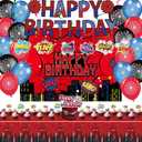 Spider Theme Birthday Party Supplies Party Decorations Including Birthday Banner, Backdrop, Balloons, Hanging Swirls, Tablecloth, Cake Toppers for spider Party