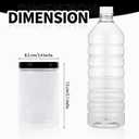 12 pcs 22 oz Plastic Jars with Lids, Wide Mouth Large Storage Containers, Clear Mason Jars Bulk for Home Food Candy Organizing Kitchen