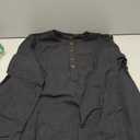 SKAVIJ Men's Handloom Cotton Solid Kurta Pajama Set Round Neck Casual Dress (KP117black_Black_L)