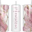 HTDesigns Mommom Gift - Mommom Tumbler - Birthday Gift For Mommom - Mommom Announcement - Best Mommom Cup - Mommom Gift From Son - Daughter