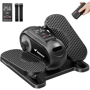 Under Desk Elliptical Machine, Quiet Seated Leg Exerciser for Home Office, Adults and Seniors, Remote Control, 12 Speeds, 3 Auto Modes, Forward/Reverse, Fully Assembled, Gray
