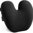 DONAMA Ergonomic Lumbar Pillow for Back Support - High-Density Memory Foam Cushion for Pain Relief - Lumbar Support Cushion w/Strap for Office Chair, Car, Home, and Travel