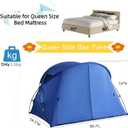 Privacy Sleep Bed Tent for Adults Kids, Foldable Blackout 90% Canopy Tents with Breathable Mesh Windows, Queen