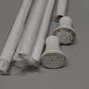 YNL White Shower Curtain Rod 36-84 Inch(3-7ft), No Slip No Drill Stainless Steel Spring Tension Curtain Rod, No Rust Shower Rod Adjustable For Bathroom Window Bedroom