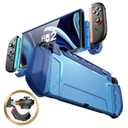 Mumba Dockable Case for Nintendo Switch 2 2025, [Blade Series] TPU Grip Protective Cover Accessories Compatible with Switch 2 7.9 Inch and Quick-Release Joy-Con Design (Blue)