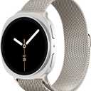 Milanese Loop Metal Band for Samsung Galaxy Watch 8 Band 40mm 44mm/8 Classic 46mm Women Men,Mesh Magnetic Stainless Steel Strap for Samsung Galaxy Watch 8 Bands 44 mm 40 mm/8 Classic 46 mm Correa (Starlight)