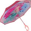 MRTLLOA 40/49/56 Inch Oversize Windproof Inverted Reverse Upside Down Umbrella, Golf Size Rain Umbrella, Double Layer, C-Shaped Handle for Men, Women and Kids