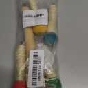 Bird Stand Perch Toy, Interactive Spinning Parakeet Toys, Wooden Exercise Wheel Parrot Toy, Enrichment Cockatiel Toy for Birds Cage, Bird Cage Accessories Perch Toys for Budgies (S) (Hemp Rope)