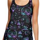 HUNTFAMI Tankinis Swim Suits for Women Two Piece 2025 Womens Bathing Suits Holiday Beachwear Women with Boyshorts (X-Large, Thorns Roses)