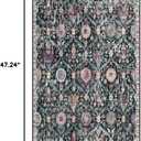 Lahome Kitchen Rugs Non Slip Washable Rugs for Entryway, 2x4 Rug Non-Slip Moroccan Trellis Ultra-Thin Indoor Door Mat Small Carpet for Bathroom Bedroom Entry Elise, Black/Multi