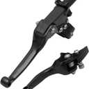 JFG RACING Motorcycle Brake Clutch Lever 7/8'' 22mm Folding Levers Aluminum Alloy Universal for CRF50 KLX SSR TTR 110 125 150 200 250cc Dirt Pit Bike ATV Mini Bike Black