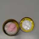 SHIMIDO Body Powder Puff and Container, 3.15" Portable Empty Body Powder Container for Baby Women's Loose Dusting Powder, Powder Case Box with Lids for Bath, Travel and Home Use (Old time)