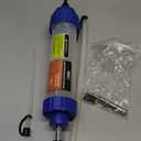 Orion Motor Tech Fluid Extractor Pump, 350mL Oil Extractor Pump, Manual Fuel Suction Fill Syringe with 3 Hoses for Automotive Transmission Brake Fluid Transfer Steering Gear Engine Oil Change (blue)