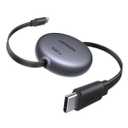 UGREEN 100W Nexode Retractable USB C Cable, Type C Cord USB C Charger Cable for iPhone 17/16/15, MacBook Pro/Air, Galaxy S25/S24/S23, iPad Pro/Air, Pixel 10/9, Switch, AirPods, Black, 3.3FT