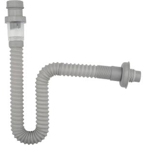 1-1/4 Inch Expandable Flexible Kitchen Sink Bathroom Vanity Odor Proof Universal Sink Drain P Trap Pipe (Gray)