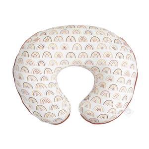 Boppy Organic Original Nursing Pillow, Spice Rainbows, Ergonomic Nursing Essentials for Bottle and Breastfeeding, Firm Hypoallergenic Fiber Fill, with 100% Organic Cotton Pillow Cover