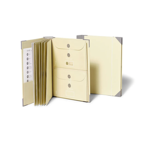 Savor | 2025 Edition The Folio™ Document Organizer | Custom Dyed Cloth-Bound Expanding File for Important Papers, Passports, Birth Certificates & More | Ideal for Home Organization & Graduation Gift