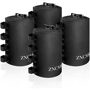 ZNCMRR Canopy Water Weight Bag 4 Pack 220 LBS Water Tent Weights Set of 4 Leg Weights for Gazebo Pop Up Canopies Tent (25L Black) ZNCMRR Canopy Water Weight Bag 4 Pack 220 LBS Water Tent Weights Set of 4 Leg Weights for Gazebo Pop Up Canopies Tent (25L Black)