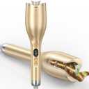Automatic Hair Curler, Auto Rotating Curling Iron with 4 Temperatures, 8 Timers 12s-19s, LCD Display, 1" Large Slot, Dual Voltage, Auto Shut-Off, Anti-Scald