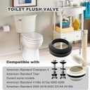 Toilet Flush Valve Kit Compatible with American Standard Champion 4/Titan/Duravit Toilet Parts,Fits for American Standard 4149a/4215a/4260/4266,Includes Flapper/Gasket/Stainless Steel Bolt Kit