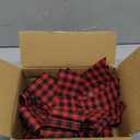 KIMOBER 6PCS Large Buffalo Plaid Christmas Bows,11 x 8 Inches Red and Black Plaid Christmas Wreath Bows for Xmas Tree Party Decoration