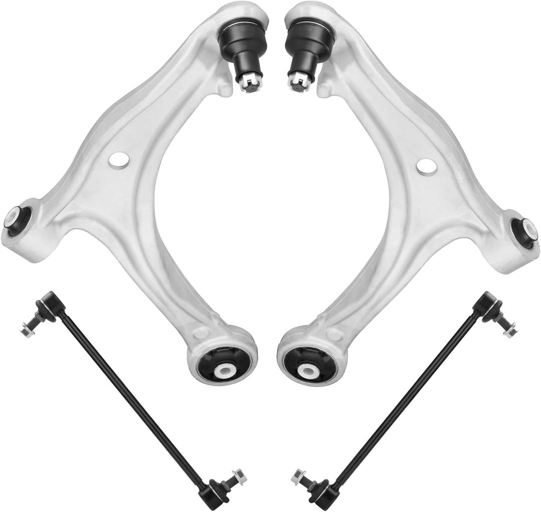 Front Lower Control Arms with Ball Joint for Honda Odyssey 2005 2006 2007 2008 2009 2010 + Sway Bars Link End Suspension Kits D601007 D601008 K750304 4PCS