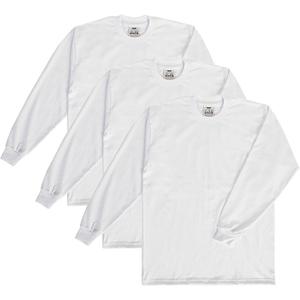 Pro Club Men's 3-Pack Heavyweight Cotton Long Sleeve Crew Neck T-Shirt (X-Large)